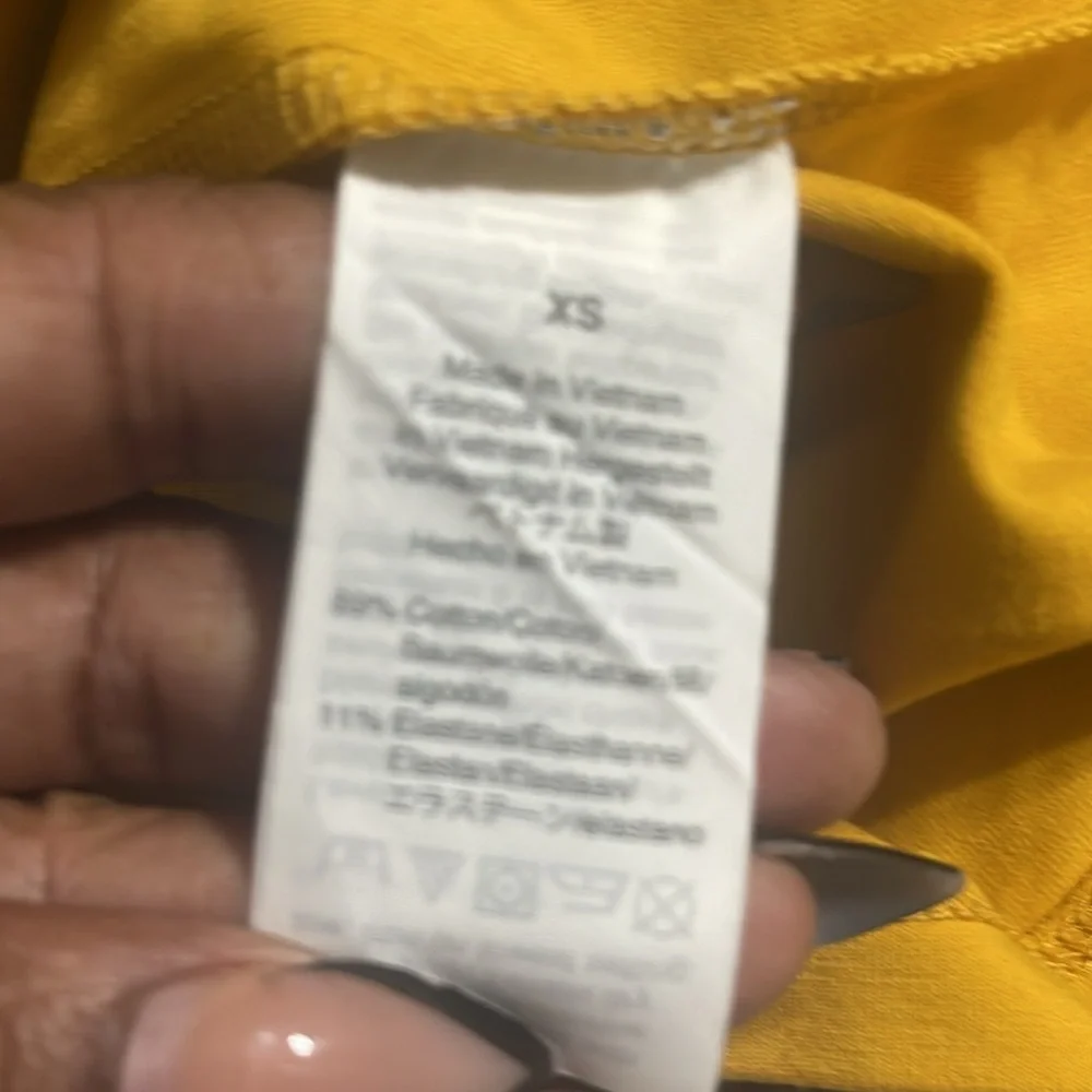J Crew Womens Size XS Yellow Marigold Square Neck Shirt Blouse